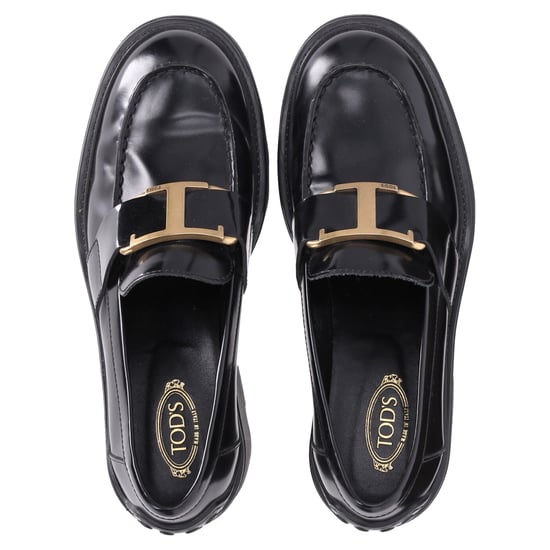 Tod's Plateau-Loafer mit Schnalle aus schwarzem Kalbsleder - Image 5