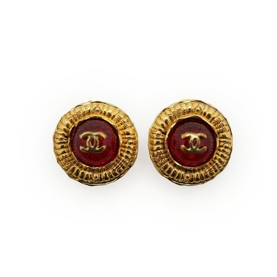 Chanel Vintage Metallohrringe mit CC-Logo - Gold - Image 2