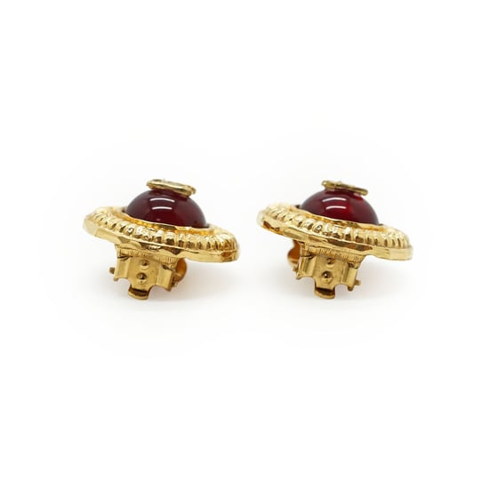 Chanel Vintage Metallohrringe mit CC-Logo - Gold - Image 6
