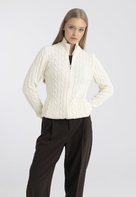 Strickjacke Strickjacke Mit Zopfmuster - Image 1