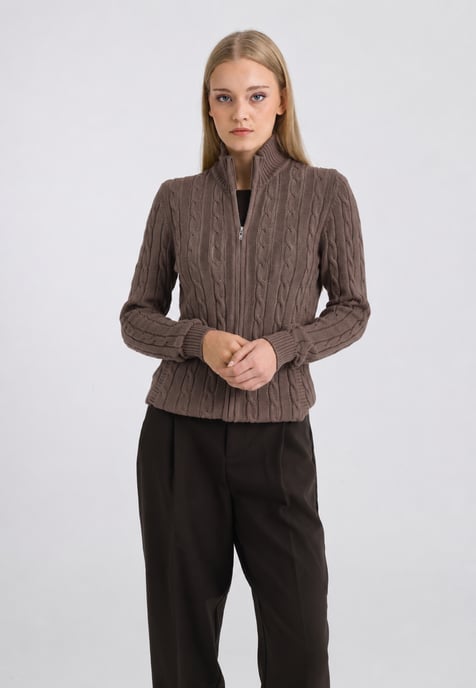 Strickjacke Strickjacke Mit Zopfmuster - Image 4