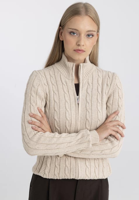 Strickjacke Strickjacke Mit Zopfmuster - Image 3