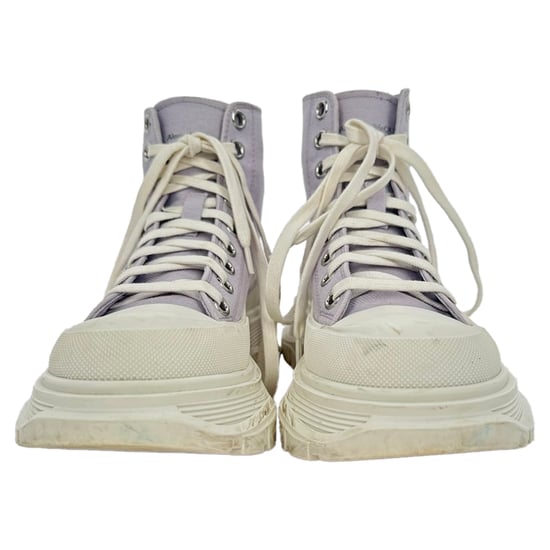 Alexander McQueen Tread Slick High-Top-Sneaker aus lila Baumwolle - Image 2