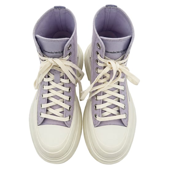 Alexander McQueen Tread Slick High-Top-Sneaker aus lila Baumwolle - Image 5