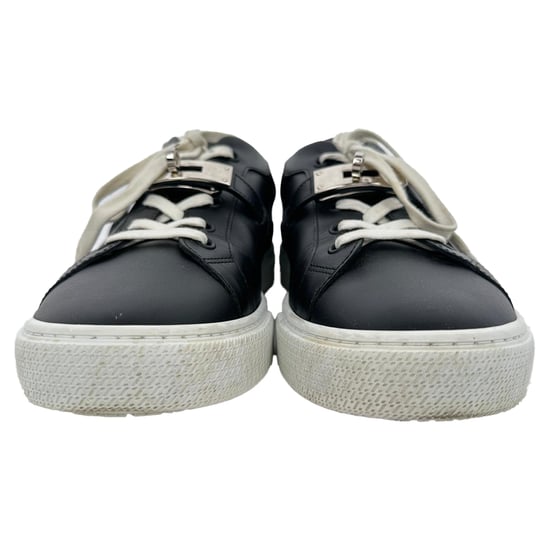 Hermès Day Low-Top Sneakers aus schwarzem Kalbsleder - Image 2