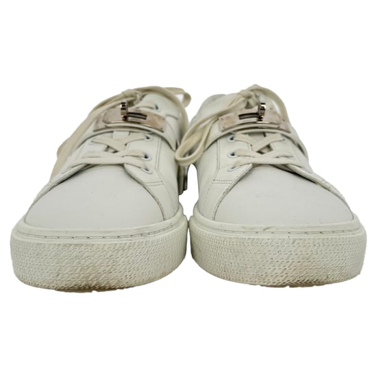 Hermès Day Low-Top Sneakers aus weißem Kalbsleder - Image 2