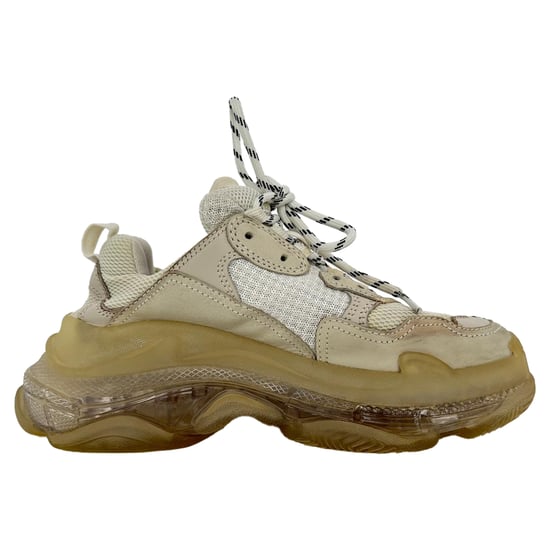 Balenciaga Triple S Sneaker mit transparenter Sohle aus beigem Polyester - Image 1