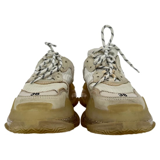 Balenciaga Triple S Sneaker mit transparenter Sohle aus beigem Polyester - Image 2
