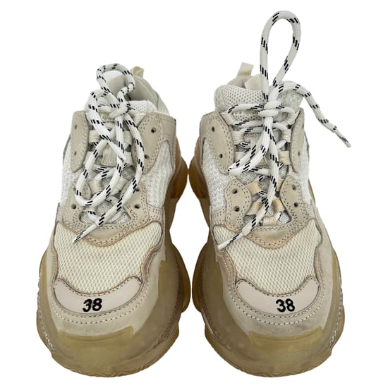 Balenciaga Triple S Sneaker mit transparenter Sohle aus beigem Polyester - Image 3