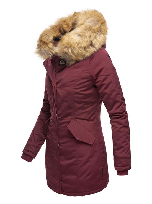 Marikoo Damen Winter Parka Karmaa mit abnehmbarem Kunstfellkragen - Image 2