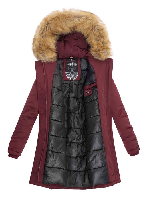 Marikoo Damen Winter Parka Karmaa mit abnehmbarem Kunstfellkragen - Image 4