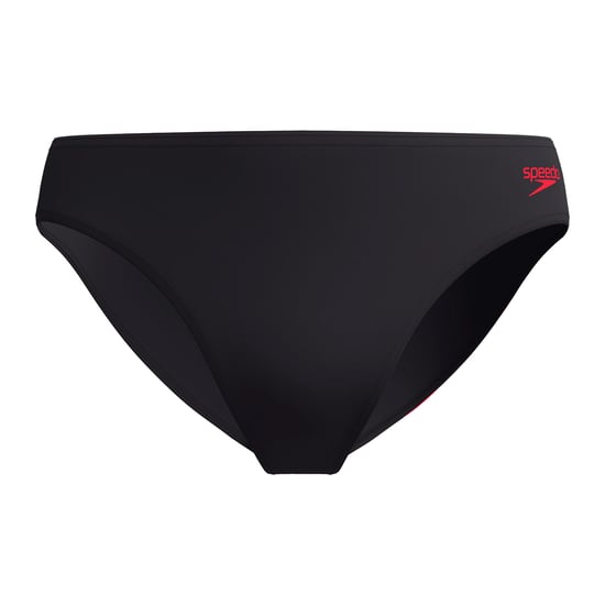 Speedo - "Hyperboom Splice" Schwimmshorts für Herren (Schwarz/Koralle) - Image 1