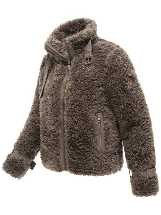 Navahoo Damen Teddyjacke Wuschelwonne mit Schnallendetails - Image 2