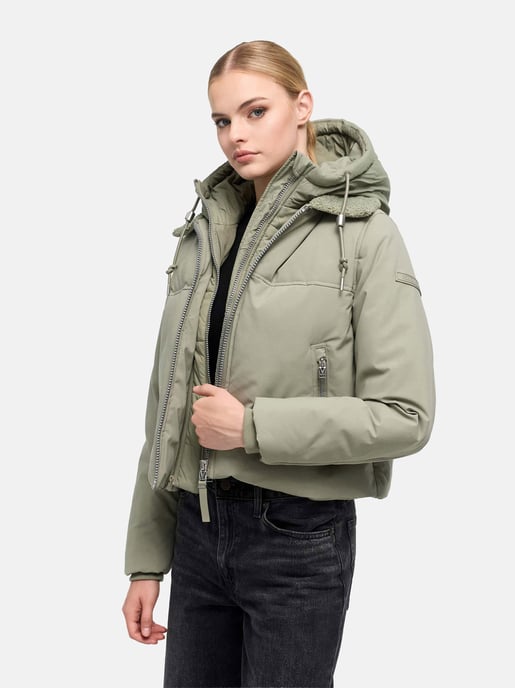 Marikoo Damen-Winterjacke „Yurinaa" mit abnehmbarem Innenlayer - Grau - Image 6