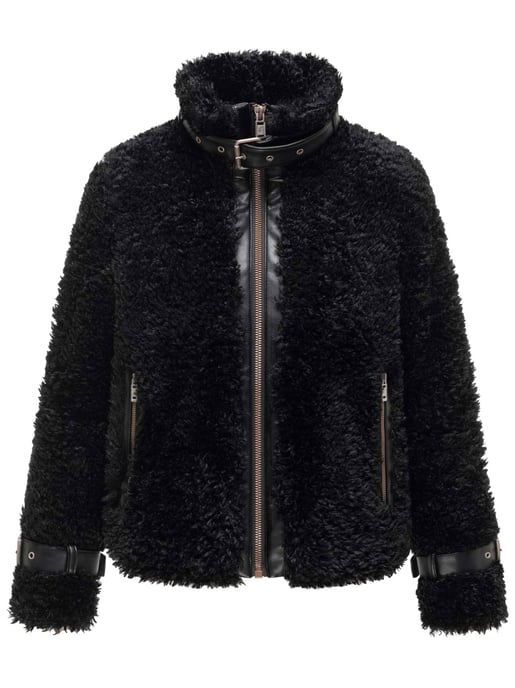 Navahoo Damen Teddyjacke Wuschelwonne mit Schnallendetails - Image 1