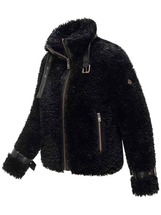 Navahoo Damen Teddyjacke Wuschelwonne mit Schnallendetails - Image 2