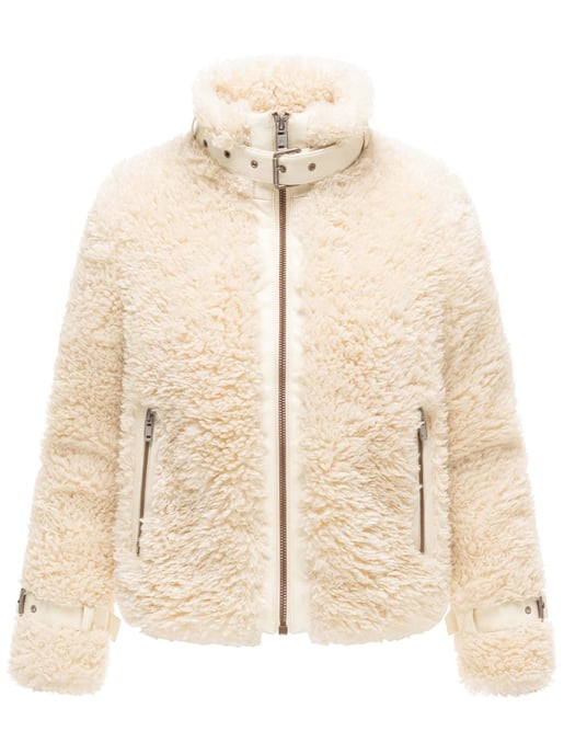 Navahoo Damen Teddyjacke Wuschelwonne mit Schnallendetails - Image 1