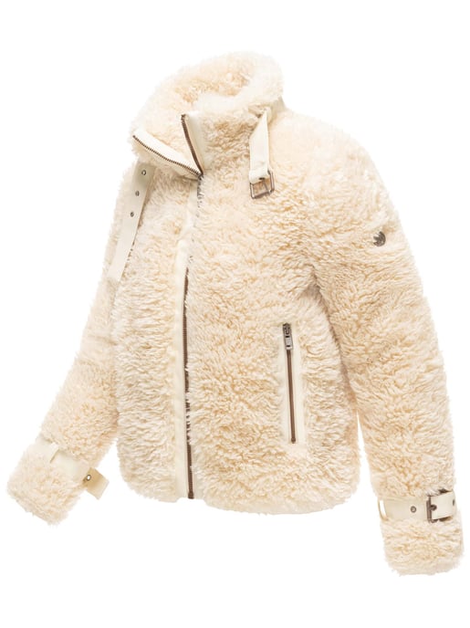 Navahoo Damen Teddyjacke Wuschelwonne mit Schnallendetails - Image 2
