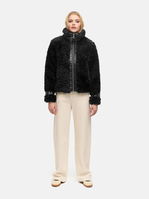 Navahoo Damen Teddyjacke Wuschelwonne mit Schnallendetails - Image 5