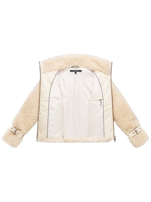 Navahoo Damen Teddyjacke Wuschelwonne mit Schnallendetails - Image 4