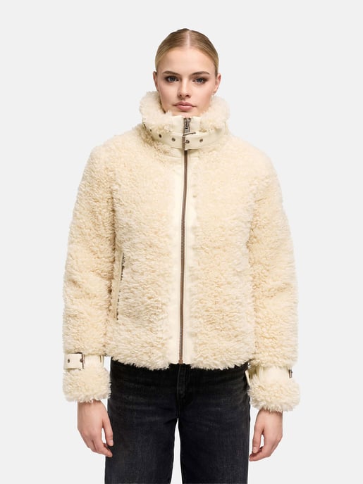 Navahoo Damen Teddyjacke Wuschelwonne mit Schnallendetails - Image 5