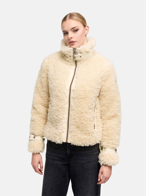 Navahoo Damen Teddyjacke Wuschelwonne mit Schnallendetails - Image 6