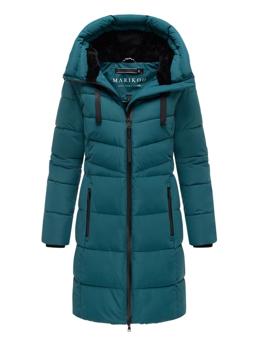Marikoo Damen Winterjacke Natsukoo – warm, mit Teddyfell & Kapuze - Image 1