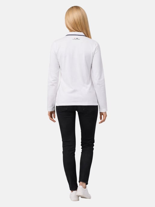 U.S. Polo Assn. Damen Langarm Poloshirt mit Stretchanteil - Image 4