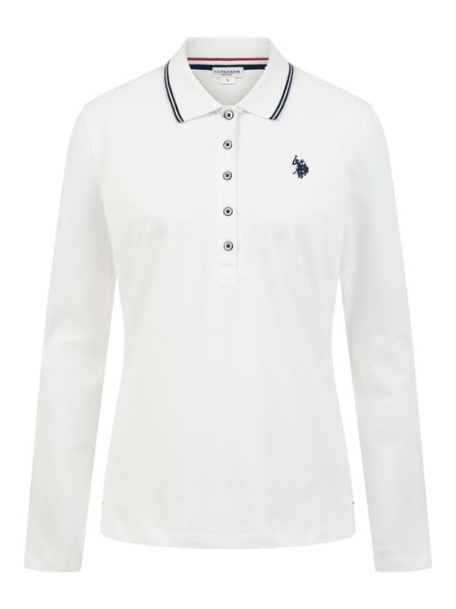 U.S. Polo Assn. Damen Langarm Poloshirt mit Stretchanteil - Image 5