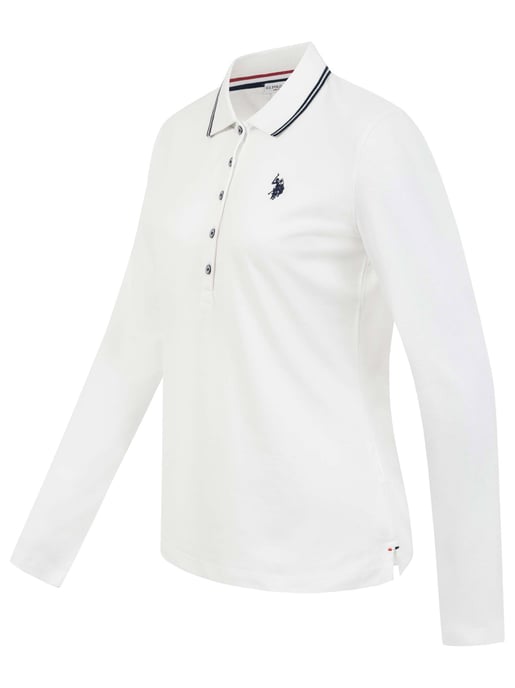 U.S. Polo Assn. Damen Langarm Poloshirt mit Stretchanteil - Image 6