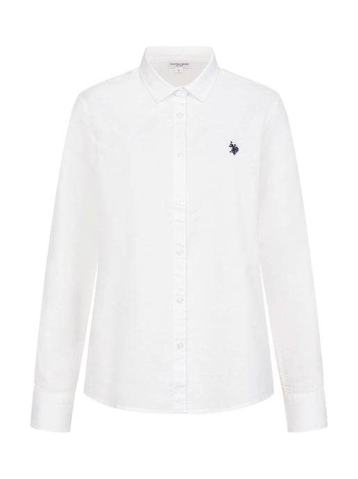 U.S. Polo Assn. Damen Leinenshirt aus Leinen-Baumwollmix - Image 1