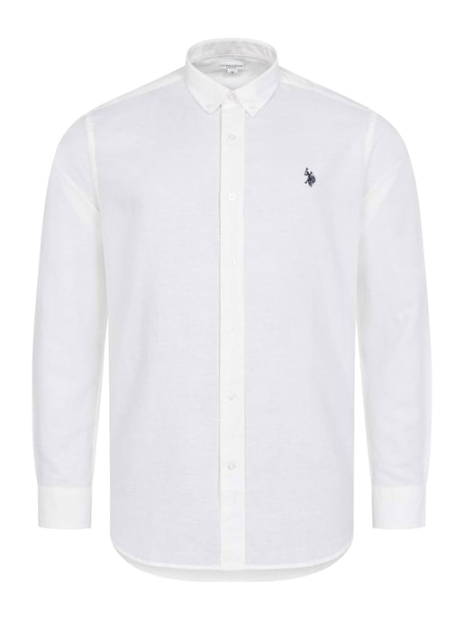U.S. Polo Assn. Herren Leinenhemd aus Leinen-Baumwollmix - Image 1