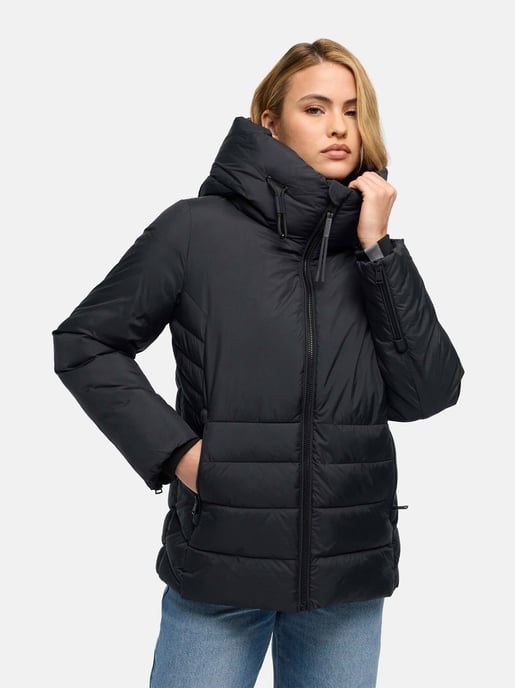 Navahoo Damen Winter Steppjacke Waldengel mit Kapuze - Image 5