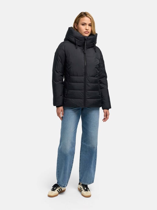 Navahoo Damen Winter Steppjacke Waldengel mit Kapuze - Image 6