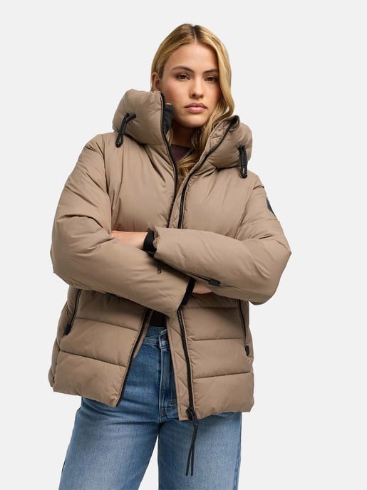 Navahoo Damen Winter Steppjacke Waldengel mit Kapuze - Image 6