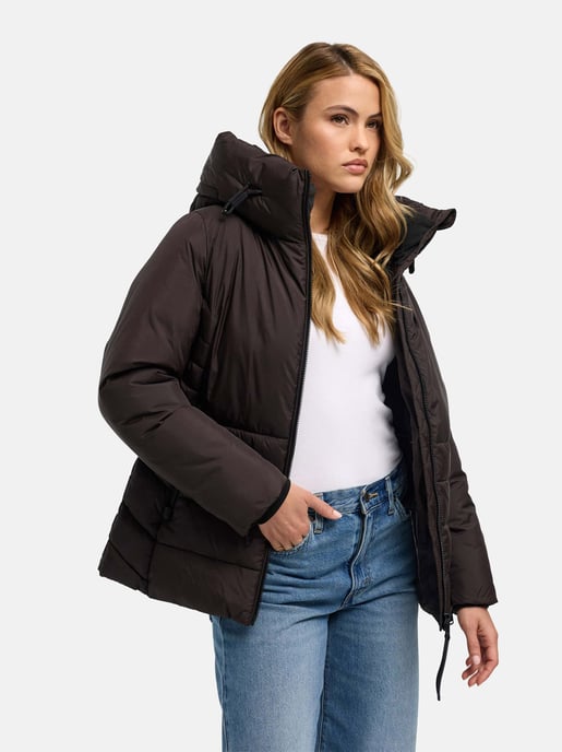 Navahoo Damen Winter Steppjacke Waldengel mit Kapuze - Image 5