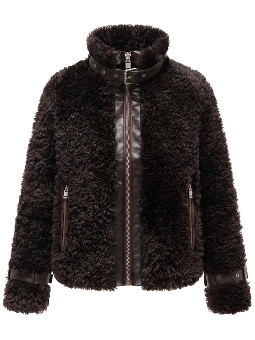 Navahoo Damen Teddyjacke Wuschelwonne mit Schnallendetails - Image 1