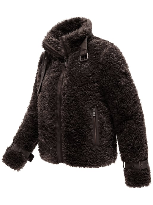 Navahoo Damen Teddyjacke Wuschelwonne mit Schnallendetails - Image 2