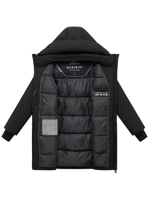 Marikoo Damen Wintermantel Polarhäschen mit Kapuze - Image 4