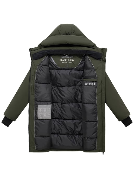 Marikoo Damen Wintermantel Polarhäschen mit Kapuze - Image 4