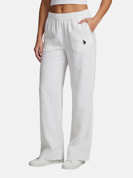 U.S. Polo Assn. Damen Leinenmix Hose mit elastischem Bund - Image 4