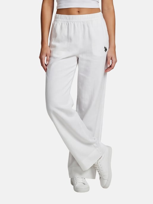 U.S. Polo Assn. Damen Leinenmix Hose mit elastischem Bund - Image 5