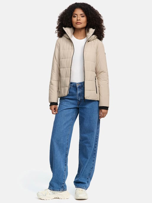 Marikoo kurze Damen Steppjacke mit Kapuze & Fleecefutter – Radaa - Image 2