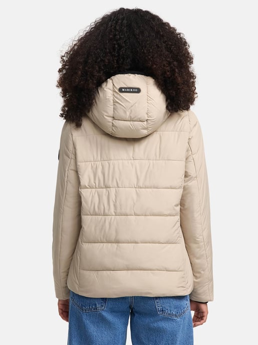 Marikoo kurze Damen Steppjacke mit Kapuze & Fleecefutter – Radaa - Image 4