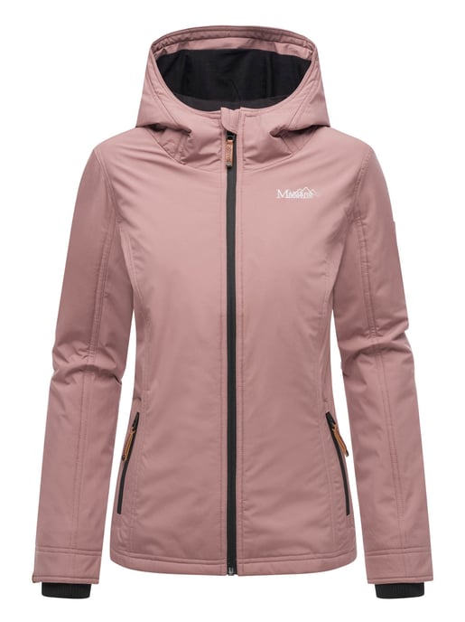 Marikoo Damen Übergangsjacke – Brombeere, leicht mit Kapuze & Kragen - Image 2