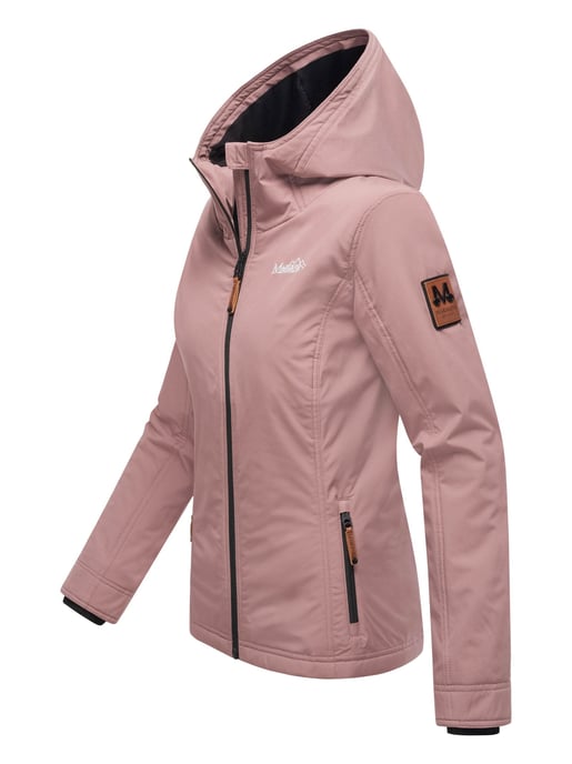 Marikoo Damen Übergangsjacke – Brombeere, leicht mit Kapuze & Kragen - Image 3
