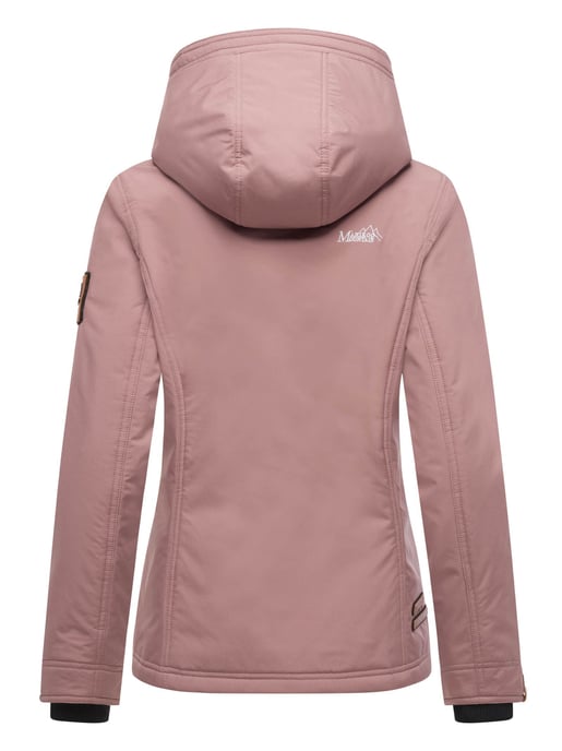 Marikoo Damen Übergangsjacke – Brombeere, leicht mit Kapuze & Kragen - Image 4