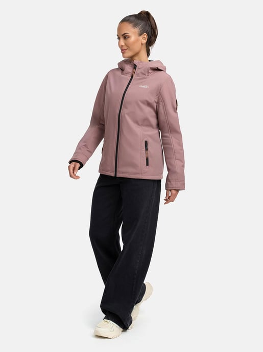 Marikoo Damen Übergangsjacke – Brombeere, leicht mit Kapuze & Kragen - Image 6