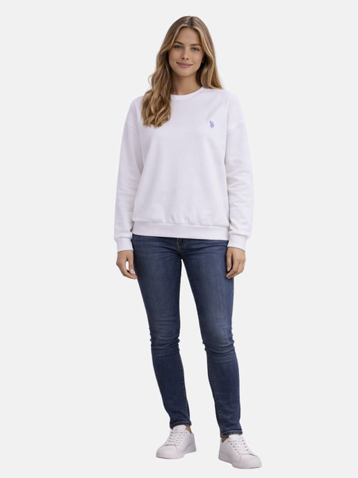 U.S. Polo Assn. Damen Sweatshirt Pullover aus Baumwoll-Stretch - Image 4