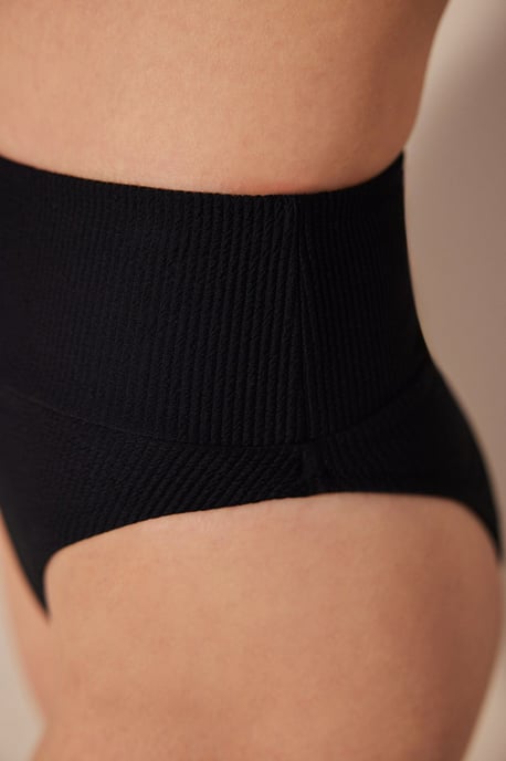 Mary Hochgeschnittene Texturierte Bikinihose - Image 3